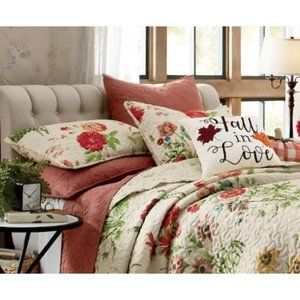 Country Living Fall Floral Reversible Sham 2 per set Warm Spice Tones CL796054